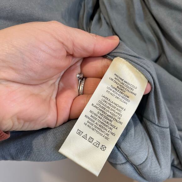 Free People Roll With Us Puffer Vest Blue Quilted Sleeveless Jacket Size M - Picture 6 of 11